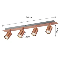Rose 4 Lamp Spotlight Bar - Rose Gold 12 Rose 4 Lamp Spotlight Bar - Rose Gold -Lighting Shop 12882239 1134843521248592