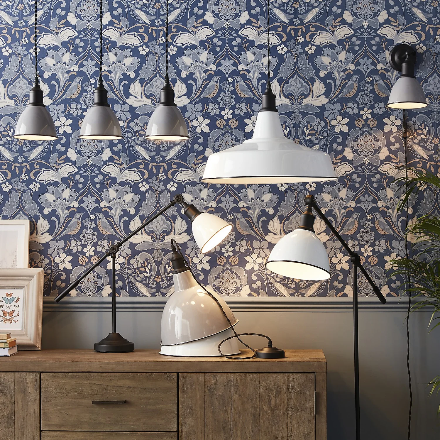 Country Living Farmhouse Dome Pendant Light - Grey - 25cm 5 Country Living Farmhouse Dome Pendant Light - Grey - 25cm - Image 3