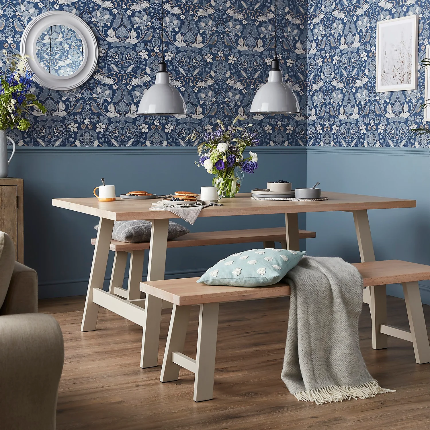 Country Living Farmhouse Dome Pendant Light - Grey - 25cm 4 Country Living Farmhouse Dome Pendant Light - Grey - 25cm - Image 2