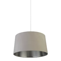House Beautiful Samet Velvet Drum Shade - Grey - 45cm -Lighting Shop 12882892 1664861119865239