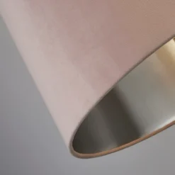 House Beautiful Samet Velvet Drum Shade - Pink - 45cm -Lighting Shop 12882893 6314861162927371