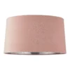 House Beautiful Samet Velvet Drum Shade - Pink - 45cm -Lighting Shop 12882893 7614861162278879