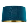 House Beautiful Samet Velvet Drum Shade - Teal - 45cm -Lighting Shop 12882896 1014861119773721