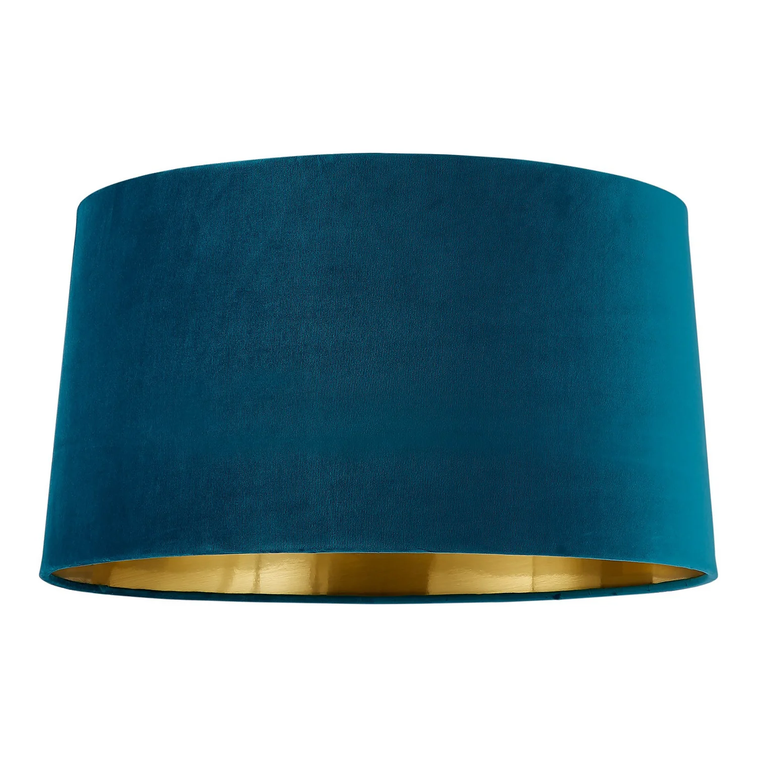 House Beautiful Samet Velvet Drum Shade - Teal - 45cm 3 House Beautiful Samet Velvet Drum Shade - Teal - 45cm
