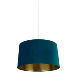 House Beautiful Samet Velvet Drum Shade - Teal - 45cm 10 House Beautiful Samet Velvet Drum Shade - Teal - 45cm -Lighting Shop 12882896 2034861119861330