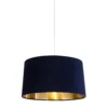 House Beautiful Samet Velvet Drum Shade - Navy - 45cm 2 House Beautiful Samet Velvet Drum Shade - Navy - 45cm -Lighting Shop 12882897 4444867934787891