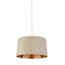 House Beautiful Samet Velvet Drum Shade - Champagne - 45cm -Lighting Shop 12882898 1134861162018245
