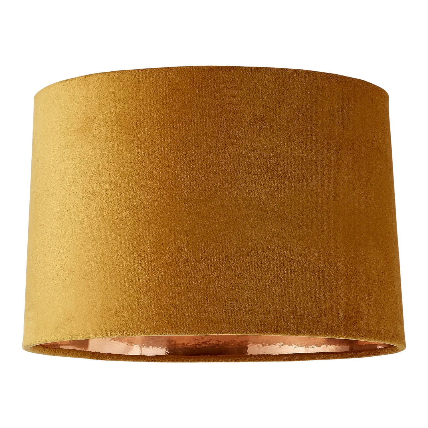 House Beautiful Samet Velvet Drum Shade -Ochre - 30cm 3 House Beautiful Samet Velvet Drum Shade -Ochre - 30cm