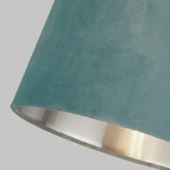 House Beautiful Samet Velvet Drum Shade - Duck Egg - 30cm -Lighting Shop 12882903 1564861162928721