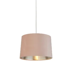 House Beautiful Samet Velvet Drum Shade - Pink - 30cm -Lighting Shop 12882905 1534861162870686