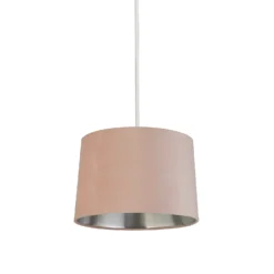 House Beautiful Samet Velvet Drum Shade - Pink - 30cm -Lighting Shop 12882905 1834861162899426