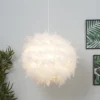 Hattie Feather Non-elec Light Shade - White -Lighting Shop 12886897 1325049847526211