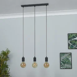 Jay 3 Light Ceiling Fitting - Charcoal -Lighting Shop 12908187 1365049847590903