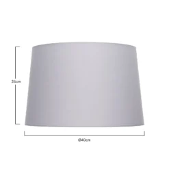 Clyde Grey Taper Shade - 40cm 12 Clyde Grey Taper Shade - 40cm -Lighting Shop 13139376 1104900553942328