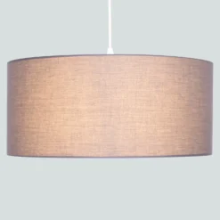 Clyde Charcoal Drum Shade With Diffuser - 45cm -Lighting Shop 13139382 1464900551312186