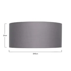 Clyde Charcoal Drum Shade With Diffuser - 45cm -Lighting Shop 13139382 1724900551389496
