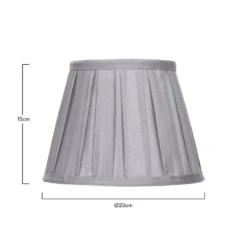 Raye Dove Pleated Taper Silk Shade - 20cm -Lighting Shop 13139384 6684900556549946