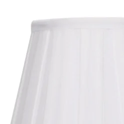 Raye White Pleated Taper Silk Shade - 20cm 11 Raye White Pleated Taper Silk Shade - 20cm -Lighting Shop 13139385 5704900556734857
