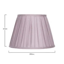Raye Fig Pleated Taper Silk Shade - 30cm -Lighting Shop 13139391 2314900556793981