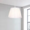 Raye White Pleated Taper Silk Shade - 30cm -Lighting Shop 13139392 2034900556713473