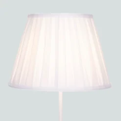 Raye White Pleated Taper Silk Shade - 30cm -Lighting Shop 13139392 2074900556746053