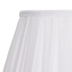 Raye White Pleated Taper Silk Shade - 30cm -Lighting Shop 13139392 7014900556786259