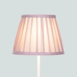 Raye Fig Pleated Taper Silk Shade - 20cm -Lighting Shop 13139393 1674900556007315