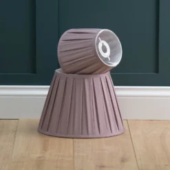 Raye Fig Pleated Taper Silk Shade - 20cm -Lighting Shop 13139393 8494944148037691