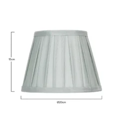 Raye Duck Egg Pleated Taper Silk Shade - 20cm -Lighting Shop 13139394 3274900556359497