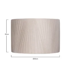 Raye Champagne Drum Pleated Silk Shade - 30cm -Lighting Shop 13139396 1594900555354710