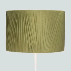 Raye Olive Drum Pleated Silk Shade - 30cm -Lighting Shop 13139397 5224900555544280