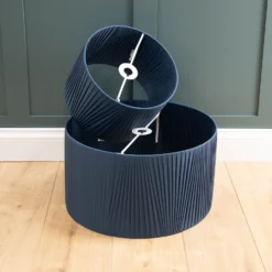 Raye Peacock Drum Pleated Silk Shade - 30cm -Lighting Shop 13139399 1504944148156695