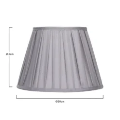 Raye Dove Pleated Taper Silk Shade - 30cm -Lighting Shop 13139400 1834900556786931