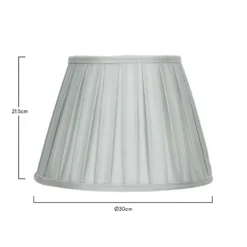 Raye Duck Egg Pleated Taper Silk Shade - 30cm -Lighting Shop 13139401 2144900556804553