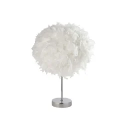 Hattie Feather Table Lamp - White -Lighting Shop 13157965 1074911166868874
