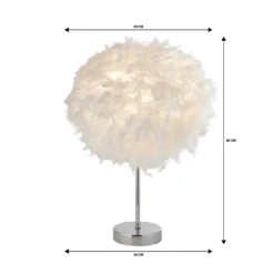 Hattie Feather Table Lamp - White -Lighting Shop 13157965 9674936822263927
