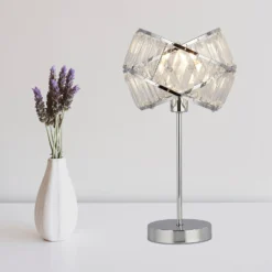 Dita 2 Band Chrome Table Lamp -Lighting Shop 13157966 5564936869583803