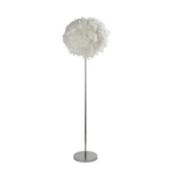 Hattie Feather Floor Lamp - White -Lighting Shop 13157970 1724958397113883