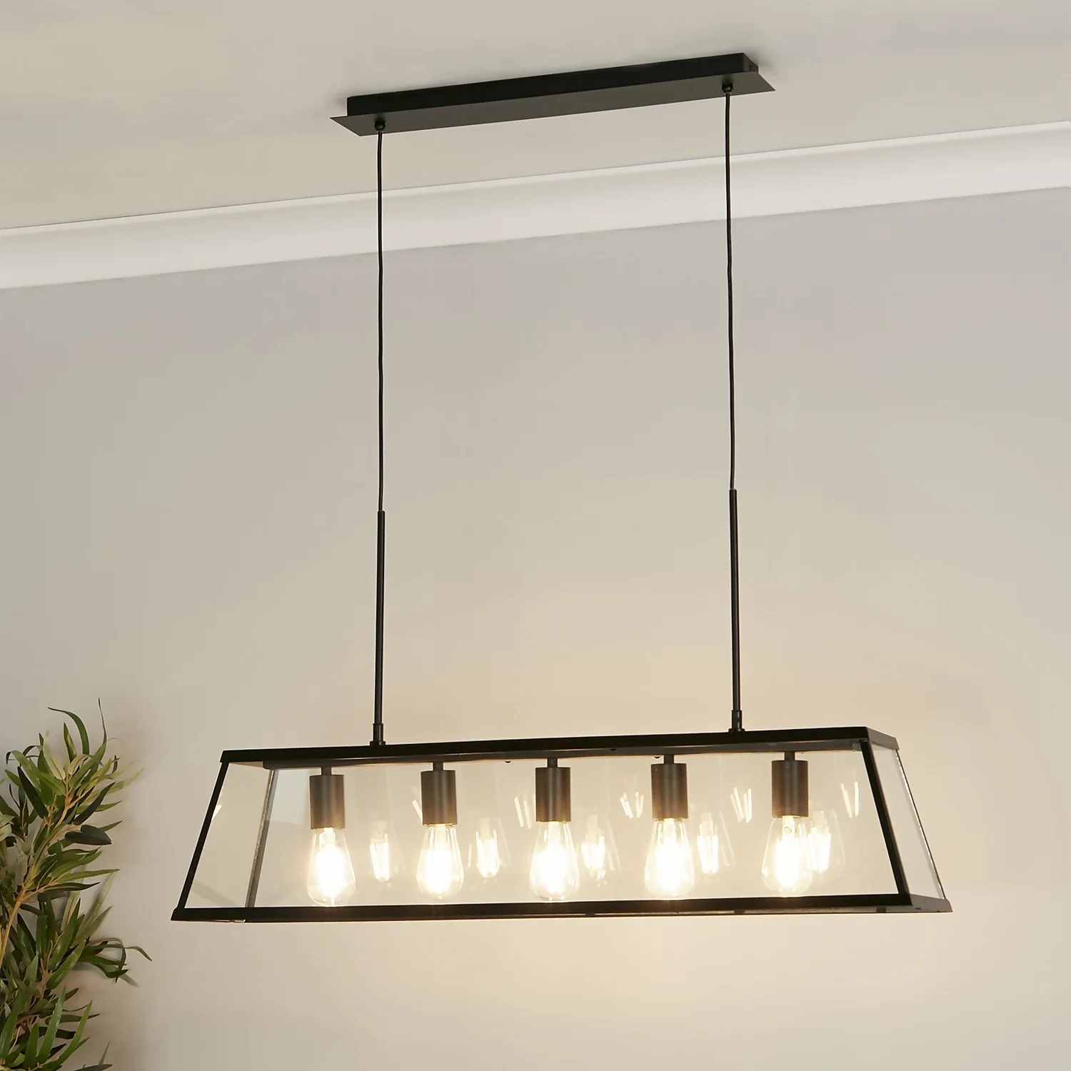Bellevue 5 Light Industrial Pendant - Black 3 Bellevue 5 Light Industrial Pendant - Black
