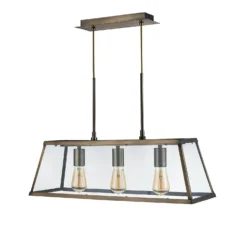 Bellevue 3 Light Industrial Pendant - Brass -Lighting Shop 13157973 1944976282935032