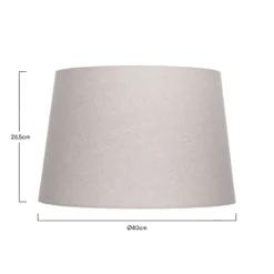 Finn Taper Natural Linen Shade - 40cm -Lighting Shop 13191232 1184900555123194