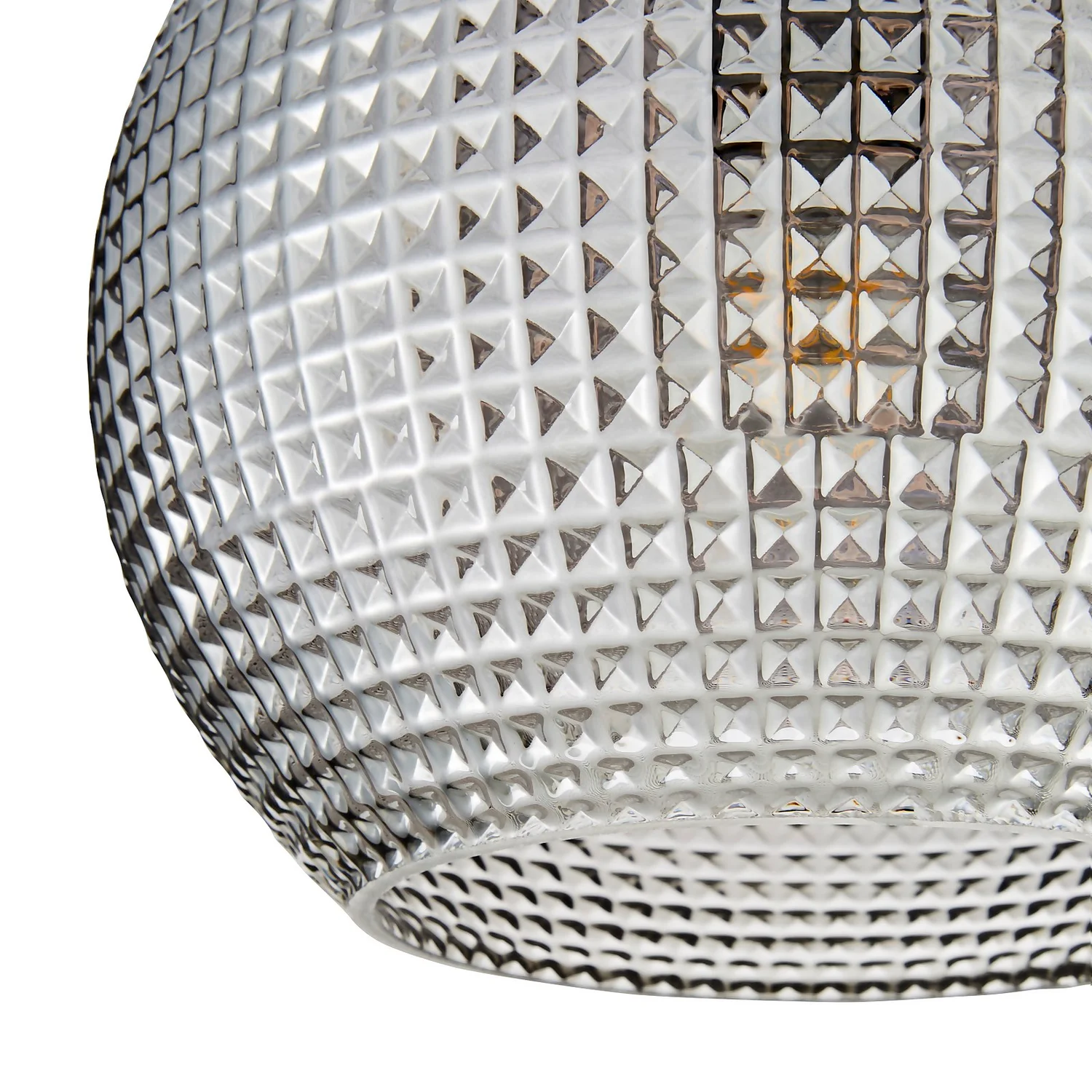 Safi Glass Flush Pendant - Chrome Smoke 6 Safi Glass Flush Pendant - Chrome Smoke - Image 4