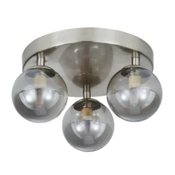 Orb 3 Light Flush Pendant - Nickel Smoke 9 Orb 3 Light Flush Pendant - Nickel Smoke -Lighting Shop 13208301 1314896913783191