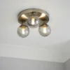 Orb 3 Light Flush Pendant - Nickel Smoke 2 Orb 3 Light Flush Pendant - Nickel Smoke -Lighting Shop 13208301 1784896913741920