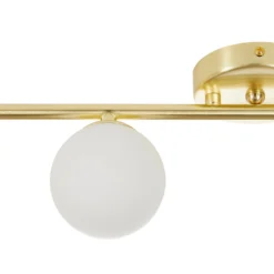Orb 4 Lamp Spotlight Bar - Brass & Opal -Lighting Shop 13208303 6624896913017300