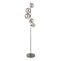 Orb II 5 Light Floor Lamp - Black Chrome Smoke -Lighting Shop 13208304 1894896912950637