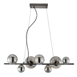 Orb II 7 Light Diner Pendant - Black Chrome Smoke -Lighting Shop 13208306 1844896912986790