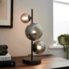 Orb II 3 Light Table Lamp - Black Chrome Smoke -Lighting Shop 13208307 1254896912912282