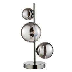 Orb II 3 Light Table Lamp - Black Chrome Smoke -Lighting Shop 13208307 1974896912977685