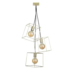 Edge 3 Light Cluster Pendant - Polished Brass -Lighting Shop 13208317 1164896913210392
